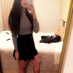 Stripped turtle neck crop top!